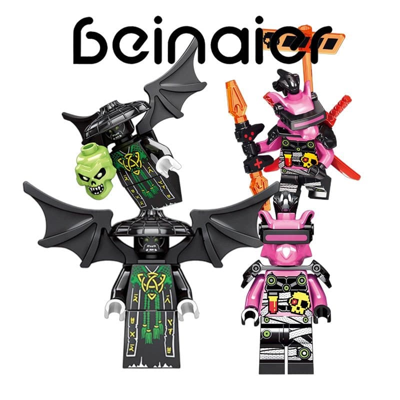 Mini Figuras Ninja Fantasma Blocos de Montar Colecionáveis Brinquedo Educativo Presente para Meninos