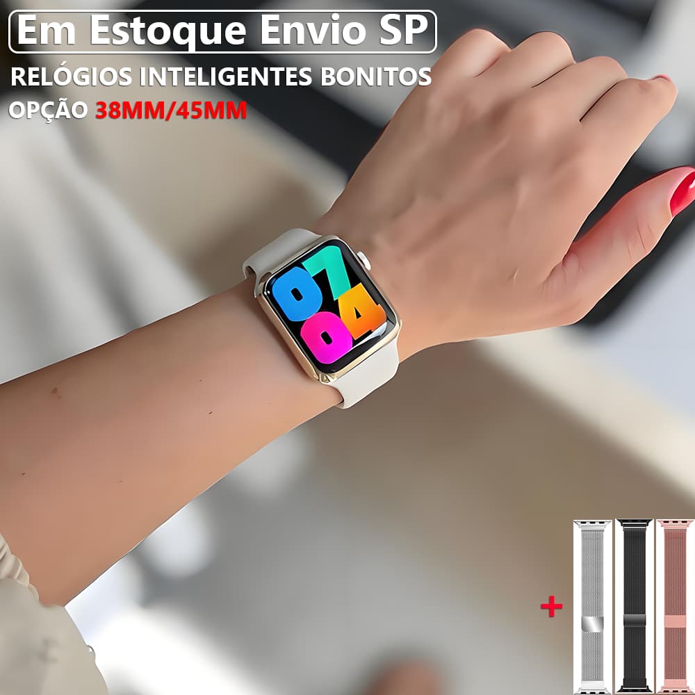 2026 Smartwatch S10 MINI Série 10-2 38MM/45MM Unissex- Esportivo Chamadas Bluetooth Com Calculadora Envio de São Paulo