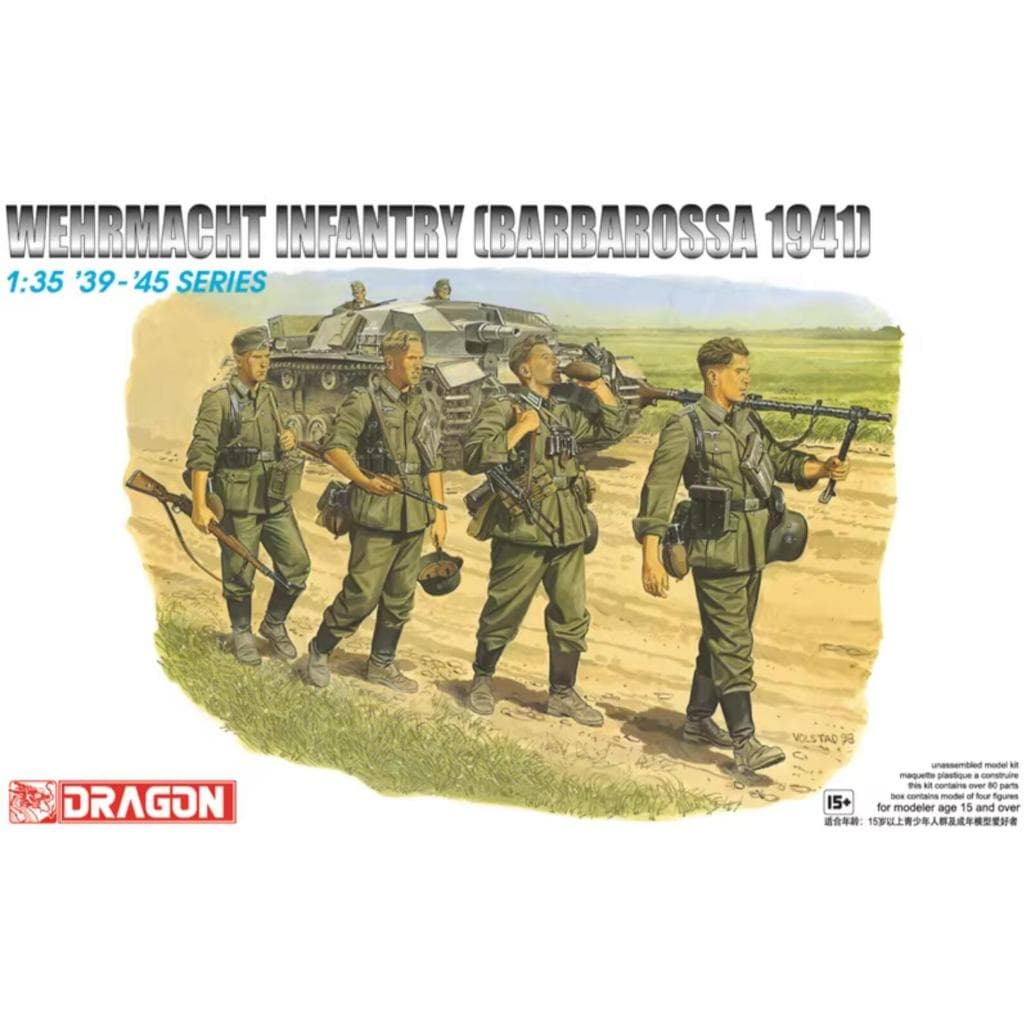 Dragon 6105 1/35 Infantaria Alemã Da Segunda Guerra Mundial (Barbarossa 1941) (4 Figuras)