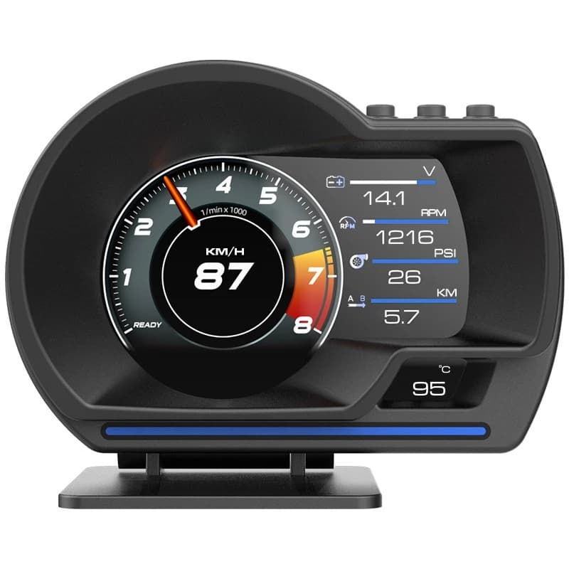 Display De Alarme Hud+gps De Diagnóstico De Veículos Obd Par