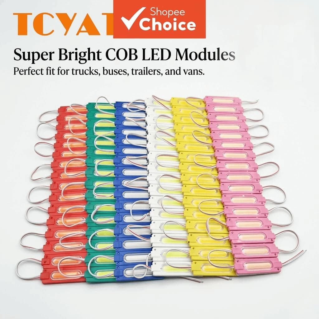 TCYATO 20pcs Módulo LED 12V 24V COB Marcador Lateral De Caminhão Super Brilhante Luz Indicadora Alta Adequada Para Ônibu