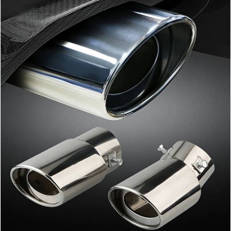 Tubo traseiro Universal para carro, tubo de escape para garganta traseira, silenciador de aço inoxidável