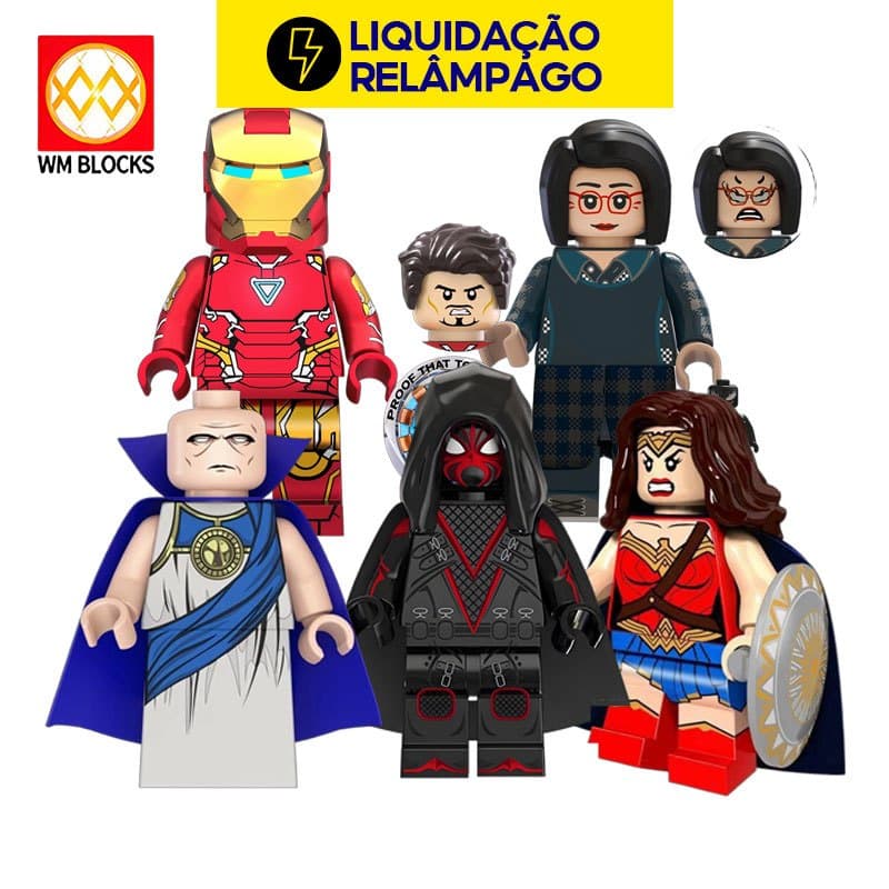 🔥 LIQUIDAÇÃO RELÂMPAGO Mini figura | Blocos de montar | Boneco de brinquedo Batman/Deadpool