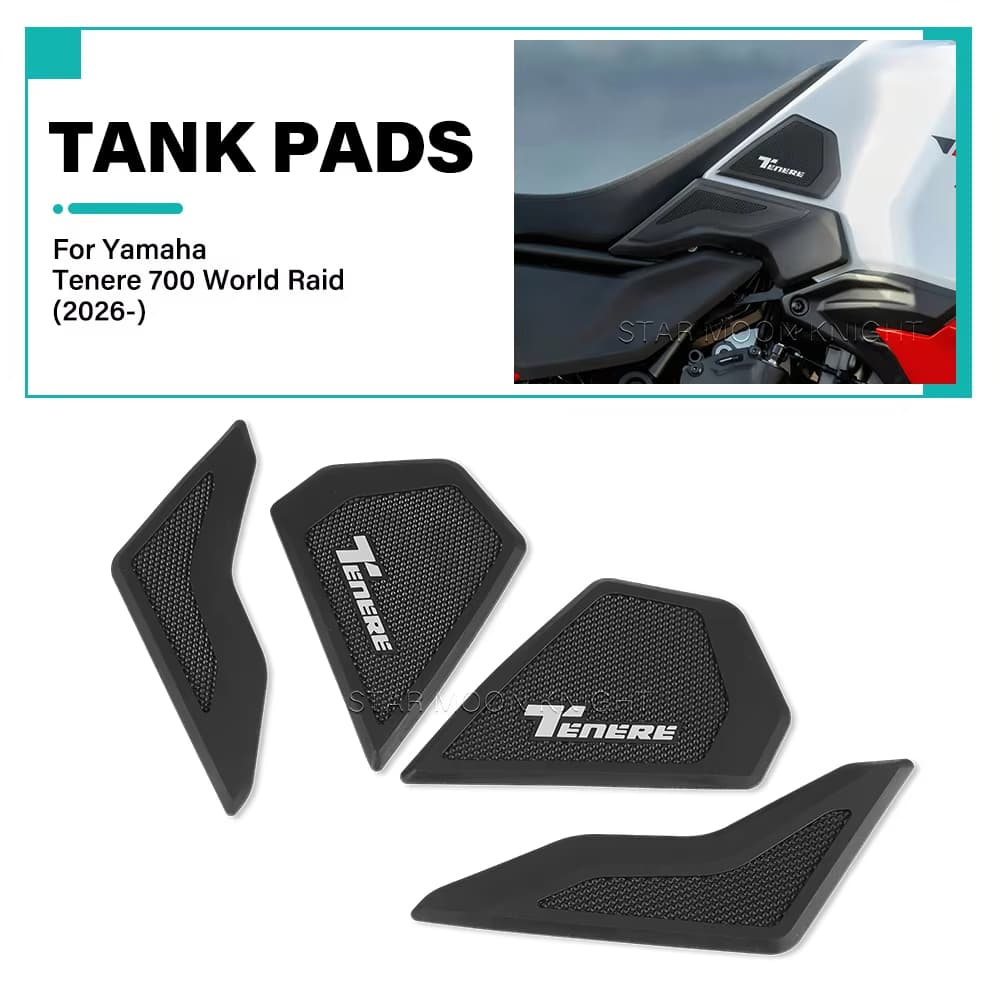 Almofada Do Tanque Lateral Da Motocicleta Anti-Deslizamento Aperto De Borracha Para Yamaha Tenere 700 T700 World Raid 20