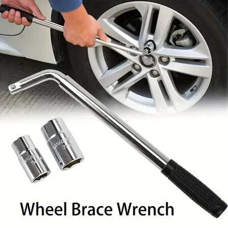 Chave De Roda Telescópica L Alongável Alavanca Soquete 17 19 21 23mm Profissional