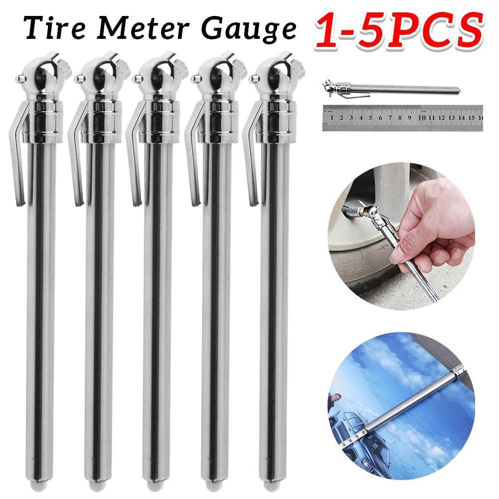 Portátil Universal Pneu Medidor De Pressão Ar Caneta Verificador Teste Aço Inoxidável Carro Veículo Motor Barômetro Sist