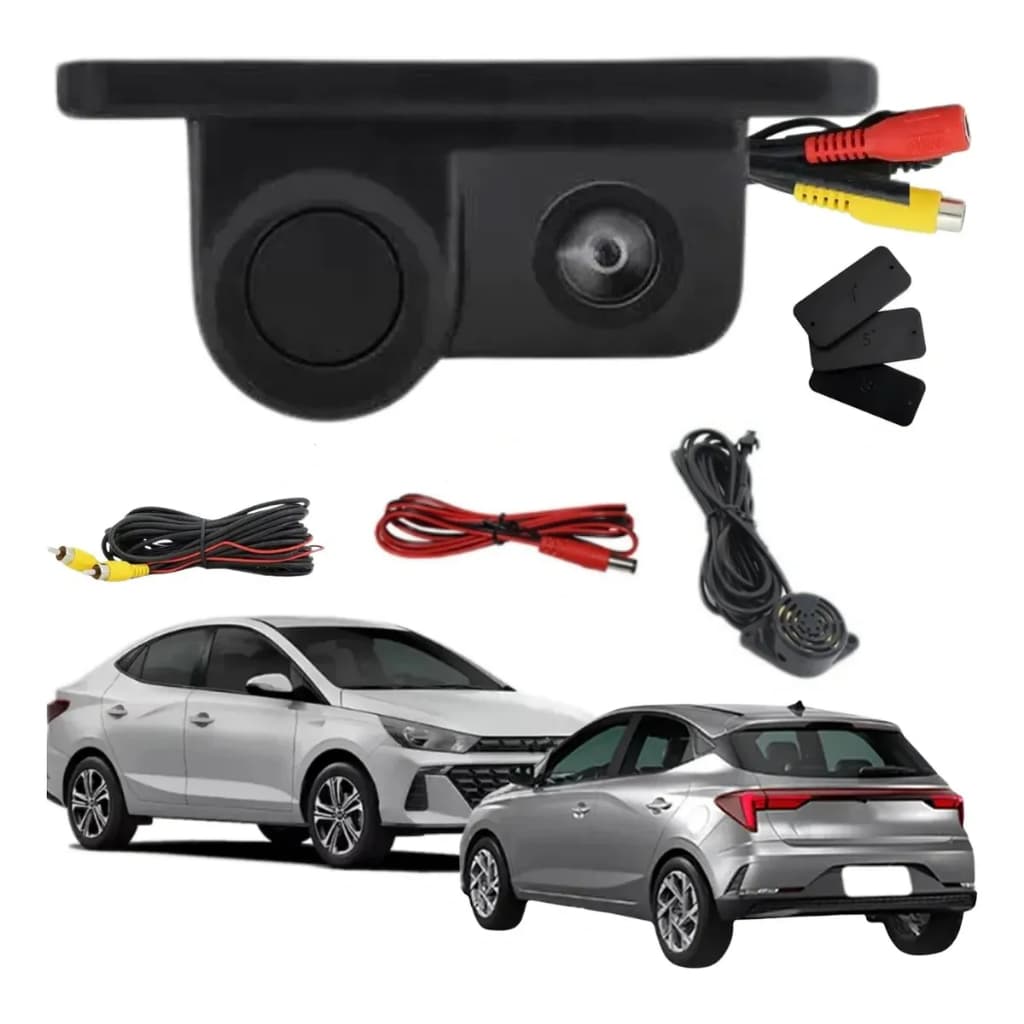 Kit Instalação Câmera Ré Com Sensor Para Hb20 2023 2024