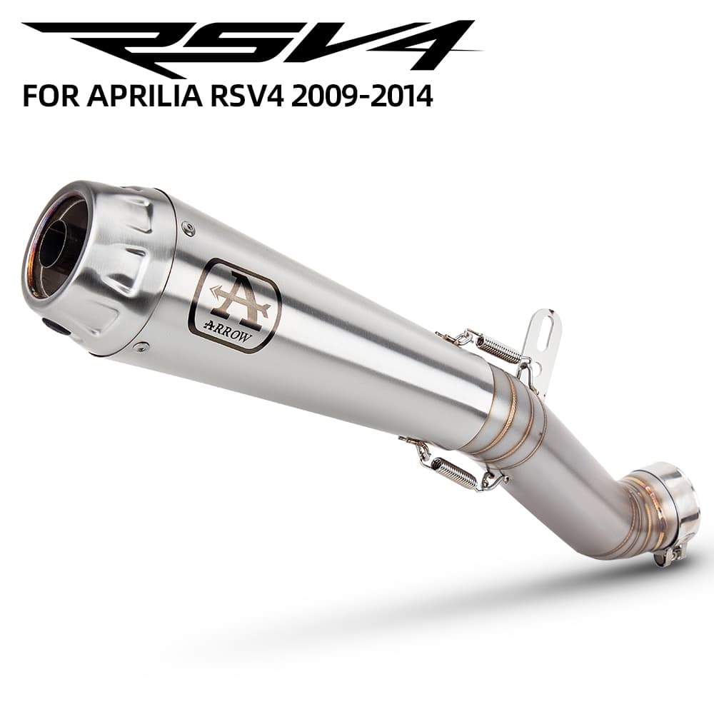 Para Aprilia RSV4 2009-2014 Deslizamento De Escape Da Motocicleta Na Linha Tubo Médio Conectar Seta Silenciador