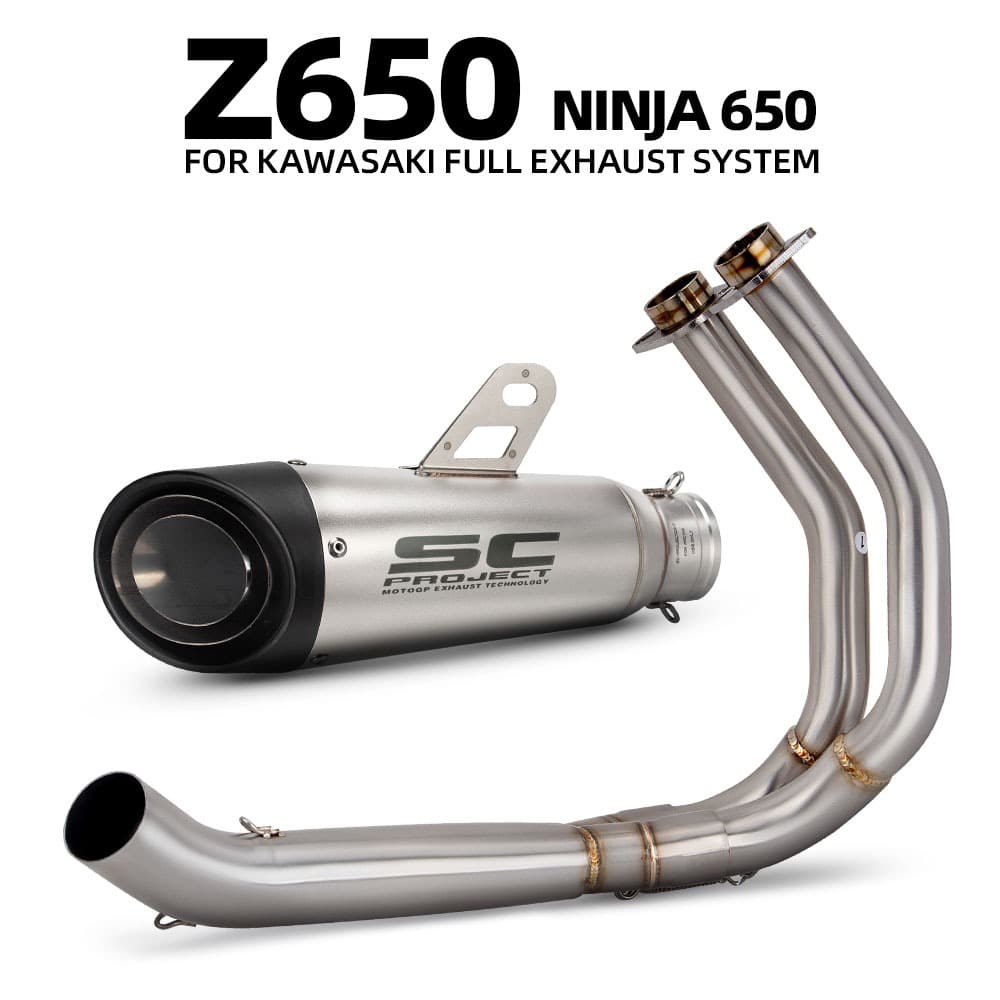 Para Kawasaki Ninja650 Z650 2017-2023 Sistema De Escape Da Motocicleta Cabeçalhos Tubo SC Projeto Silenciador