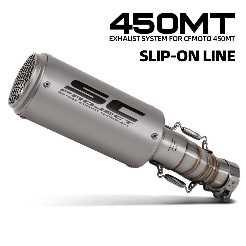 Para CFMOTO 450MT Deslizamento De Escape Da Motocicleta Na Linha Tubo Ligação Intermediária Conectar SC Projeto Silencia