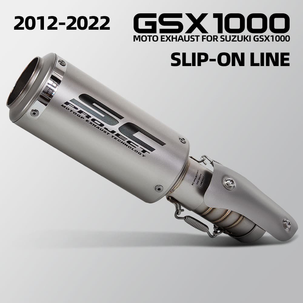 Para SUZUKI GSX1000R 2012-2022 Moto Escape Deslizamento Na Linha Adaptador Tubo Médio Com Silenciador Projeto SC