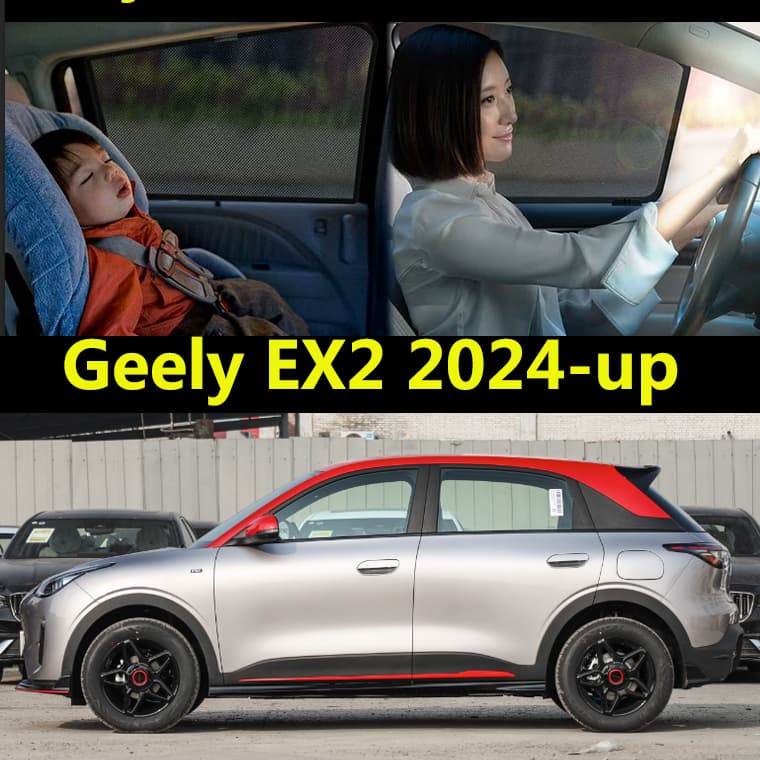 Ímã Janela Do Carro Pára-Sol Para Geely EX2 2023-Up Cortinas De Anti-Mosquito Proteção UV