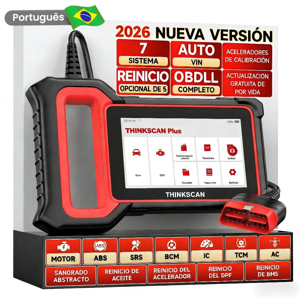 Thinkcar Plus S7 Scanner Automotivo Profissional A/F Motor Transmissão ABS AC Leitor De Código