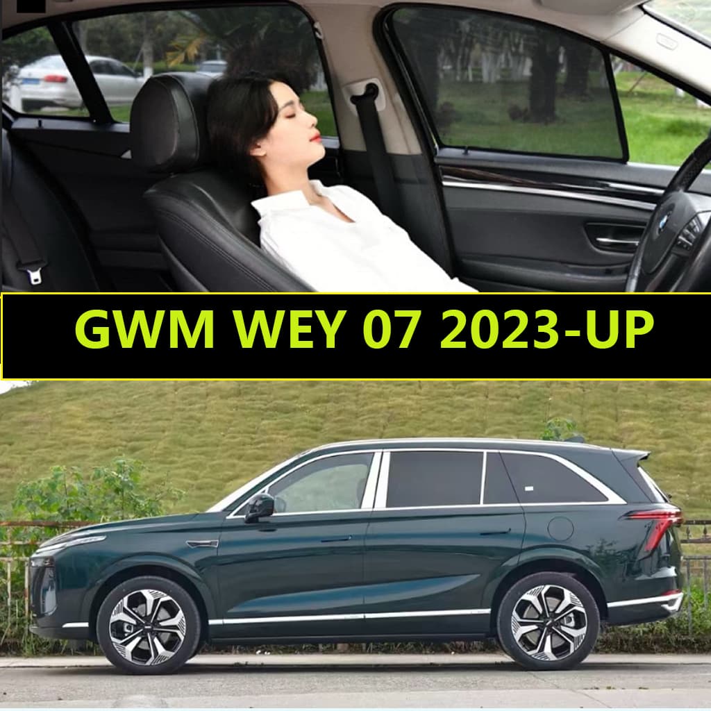 Janela Do Carro Pára-Sol Para GWM WEY 07 2023-Up Cortinas De Anti-Mosquito Proteção UV