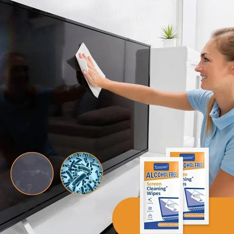 Pacote Com 40 Toalhetes De Limpeza Para PC-Panos De Tela Seca E Úmida Carros , Telefones , Tablets , Laptops , TVs Monit