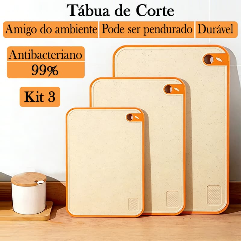 Tábua De Corte Retangular Antibacteriana Antimofo palha de trigo Adequado para cozinha