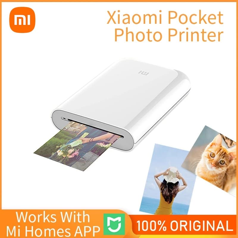 Xiaomi AR Impressora 300dpi Portátil Foto Mini Bolso Com DIY Compartilhar 500mAh De Imagens Funciona Mihome APP