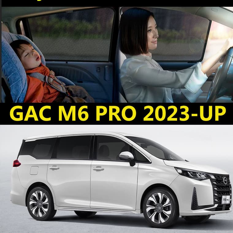 Pára-Sol Magnético Para Janela De Carro , GAC M6 PRO 2023-UP , Cortinas Malha Anti-Mosquito , Proteção UV