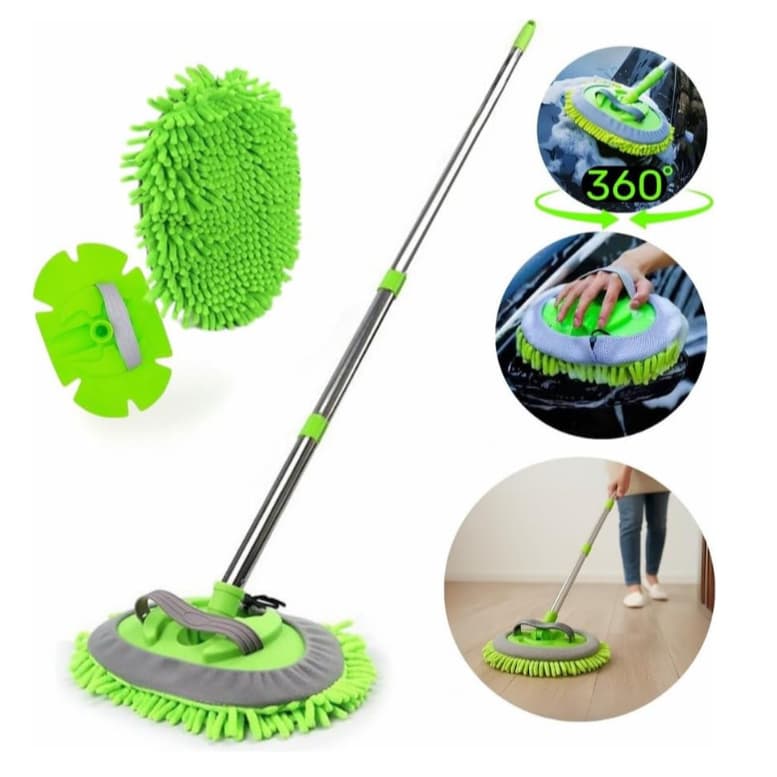 Escova de limpeza multifuncional, ajustável em 360 graus, leve e compacta – a escolha ideal para a limpeza do carro