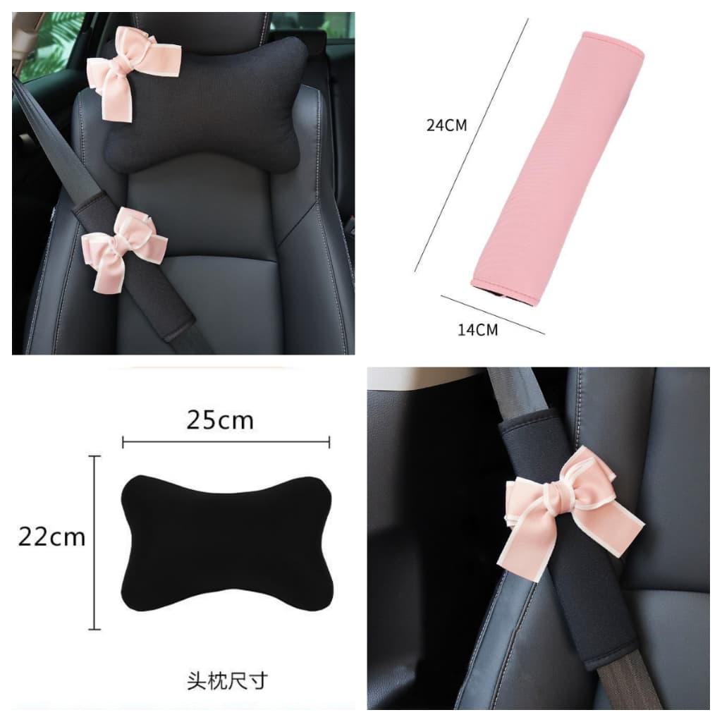 Travesseiro De Encosto De Cabeça Do Carro Multifuncional Almofada Interior/Gancho De Suspensão Protetora De Cinto De Seg
