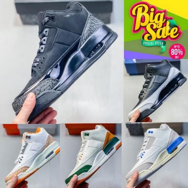 Tênis De Basquete Masculino Feminino air 3 tenis corrida basqueteira Novo Tamanho 37-46