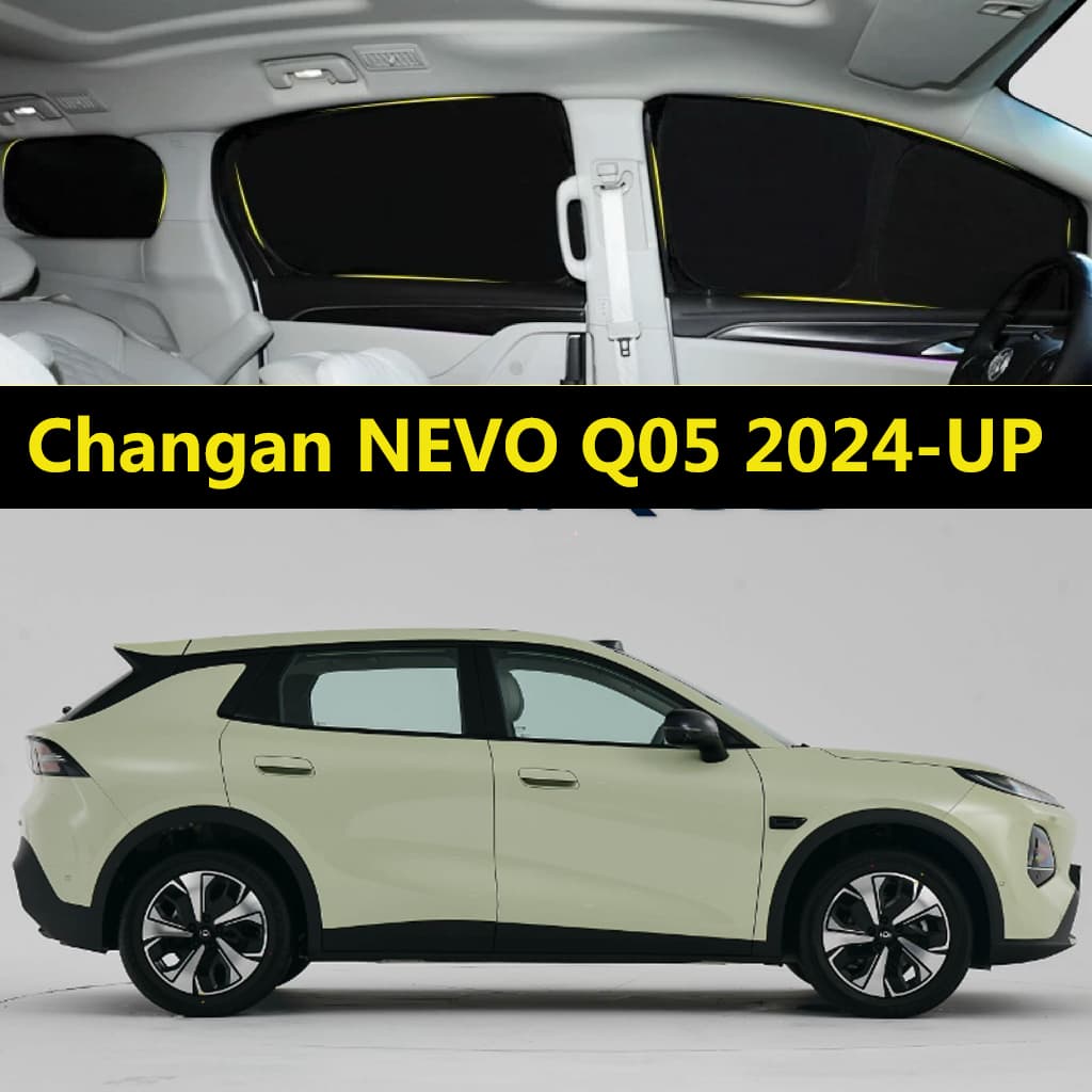 Pára-Sol Do Carro Para Changan NEVO Q05 2024-UP Totalmente Blackout Cortina De Proteção Solar Privacidade Janela Lateral