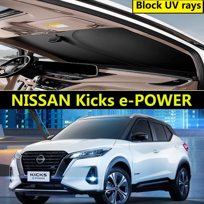 Pára-Brisa Do Carro Sol Para Nissan Kicks e-Power Interior Placa De Sombreamento Dianteiro Luz Escudo Proteção Solar