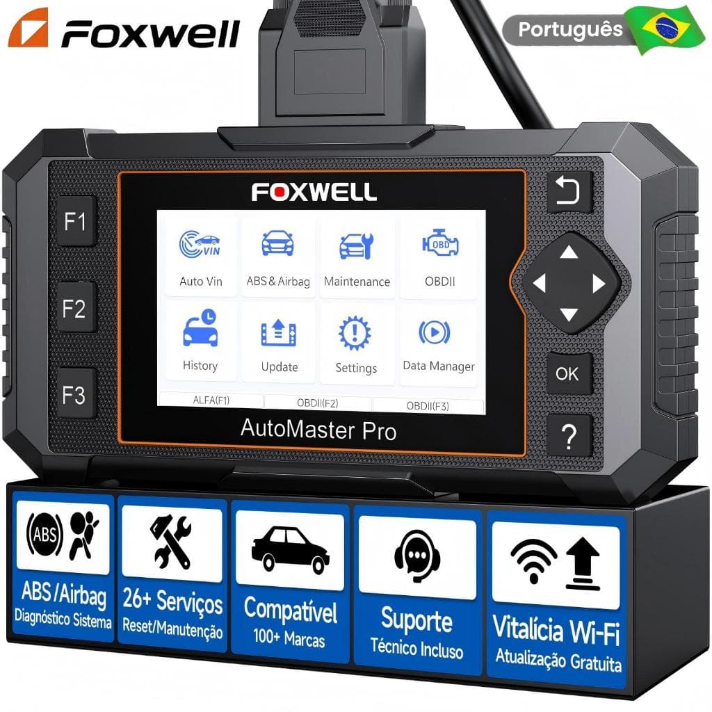 FOXWELL NT650Pro Scanner Automotivo A/F ABS SRS 26 Redefinir Ferramenta De Diagnóstico De Carro