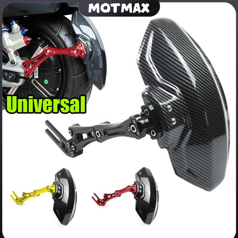 Fender Pára-Choque Da Roda Traseira , Proteção De Motocicleta Em Fibra De Carbono De Imitação , Ajustável