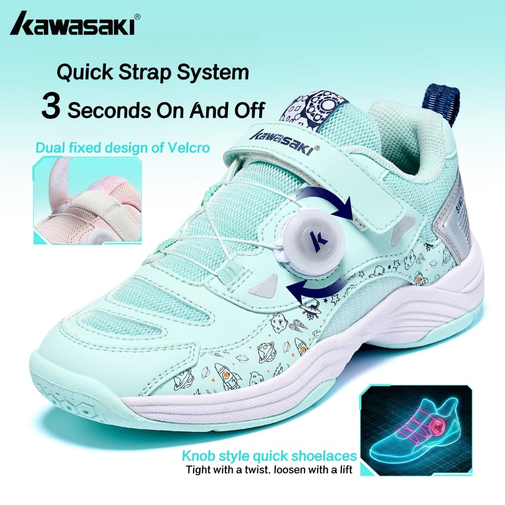 Kawasaki 2026 Profissional Novos Sapatos De Badminton Treinamento Juvenil Antiderrapante Durável Absorção De Choque Espo