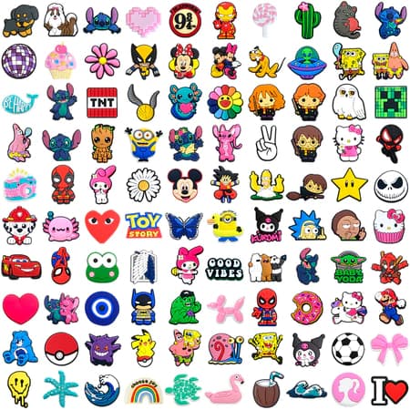 1 Pçs Dos Desenhos Animados Sapatos Híbridos Encantos Acessórios DIY Tamancos Sandálias De Jardim Presente De Festa Da C