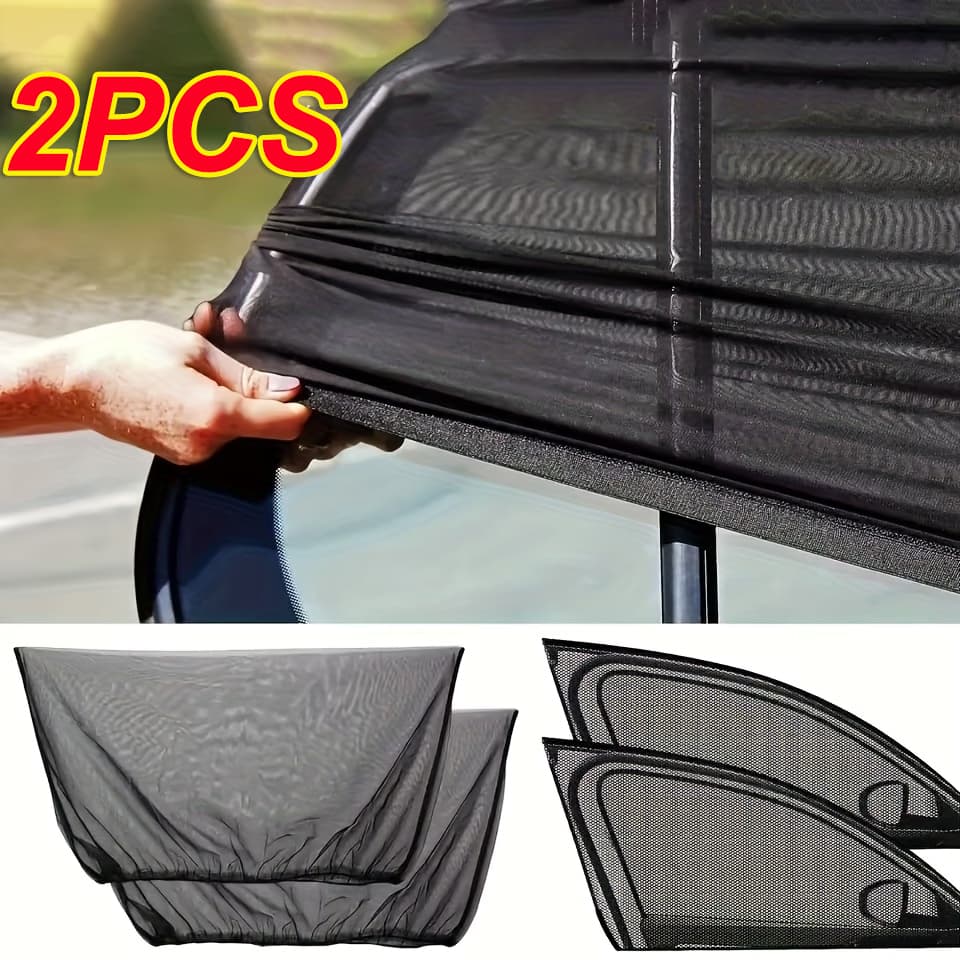 Kit 2 Capa Cortina Proteção Solar Anti Vento Protetora Crianças Janela Carro