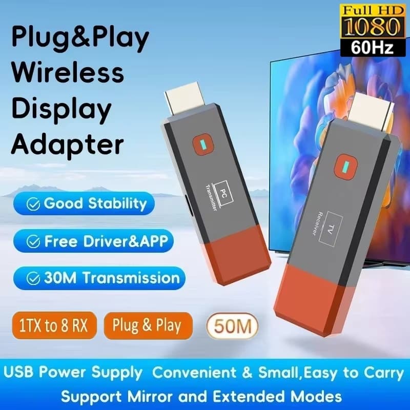 1080P HD 5G sem fio HDMI vídeo transmissor receptor extensor kit TV Stick Dongle Adaptor câmera laptop para monitor TV