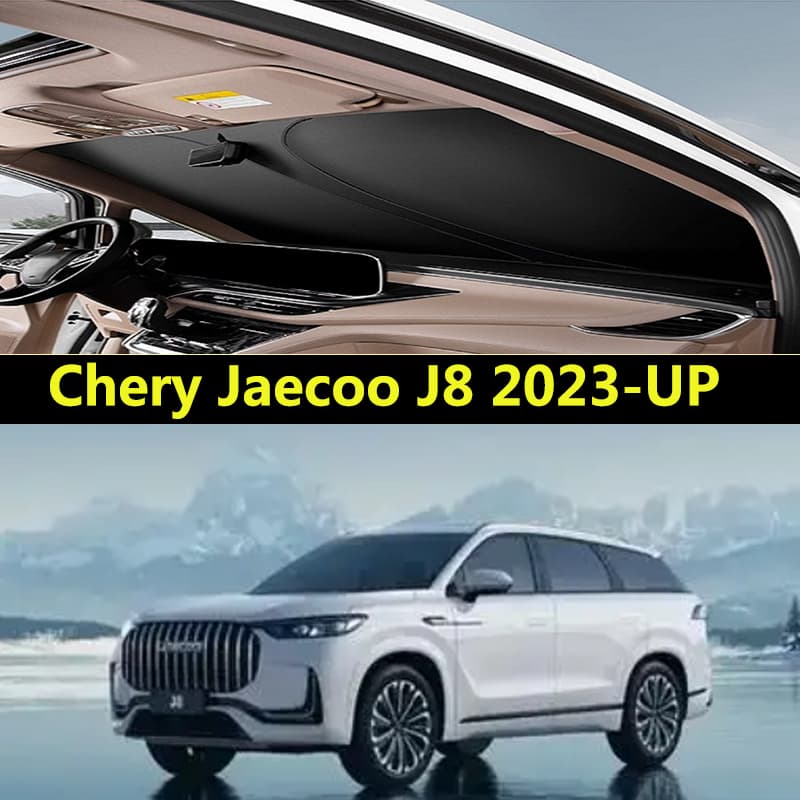Pára-Brisa Personalizado Do Carro Para Chery Jaecoo J8 2023-UP Placa De Sombreamento Interior Dianteiro Luz Escudo Prote