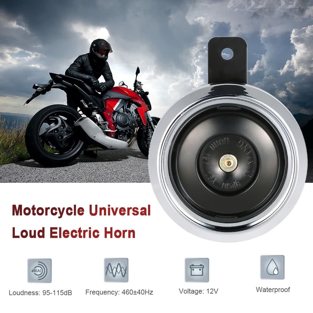 2 Pcs 12 V 1.5 A 105dB Universal À Prova D'água Motocicleta Buzina Elétrica Alta