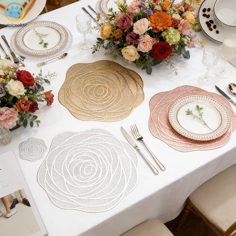 Conjunto de porta-copos redondo americano de 4/8 peças, estilo moderno, resistente ao calor à prova d'água