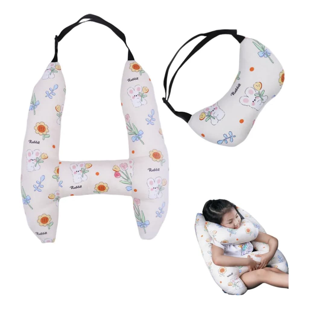 Almofada Infantil Formato U Com Apoio De Cabeça Para Carro