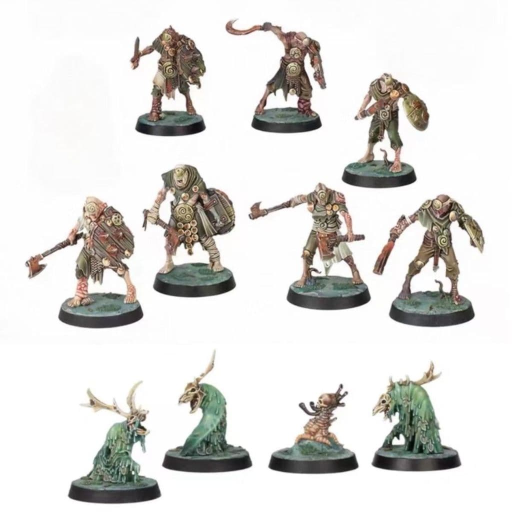 Modelo branco de resina botões de água escura pessoas 7 pessoas e pântano água demônio resina modelo branco (versão para