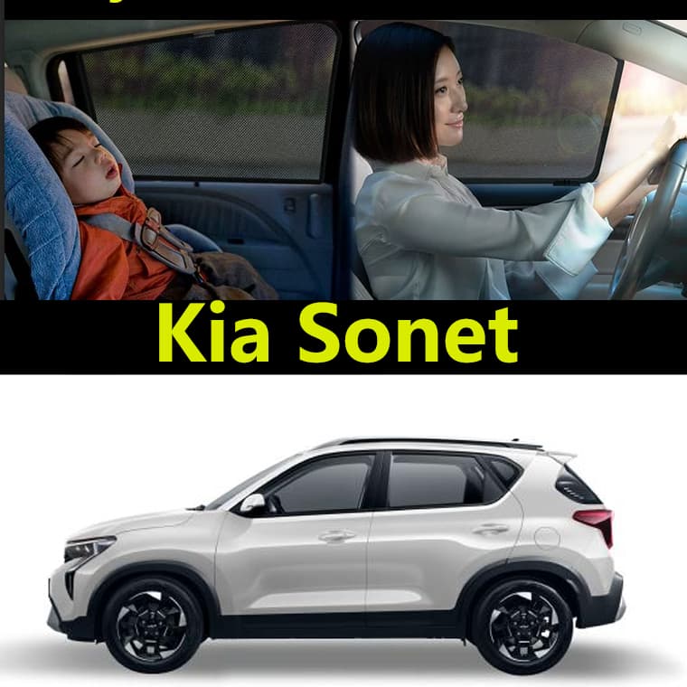 Pára-Sol Magnético Para Janela De Carro , Kia Sonet , Cortinas Malha Anti-Mosquito , Proteção UV