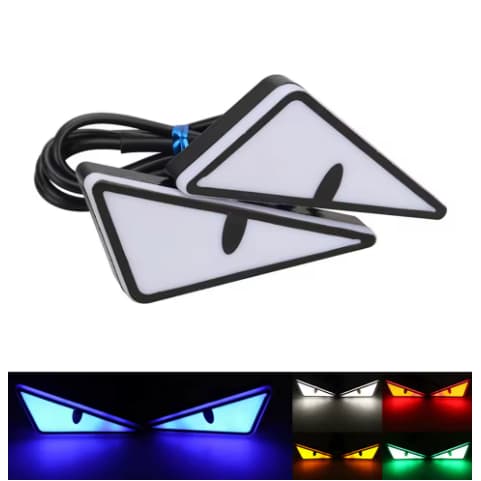 Par Motocicleta LED Diabo Olhos Luzes Para Carro Motocicleta