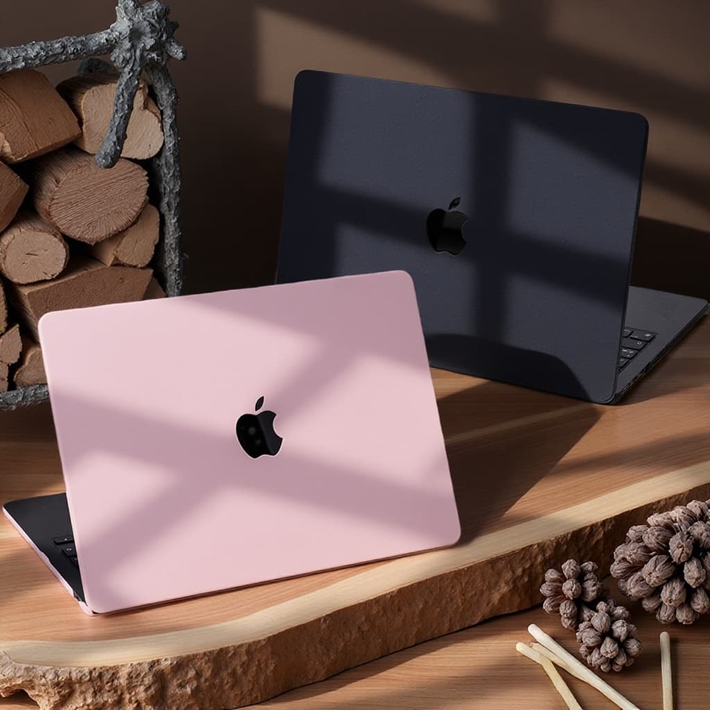 Caso Creamy Pink para Macbook Air M5 M4 M3 M2 A3448 A3449 A3240 A3113 A2681