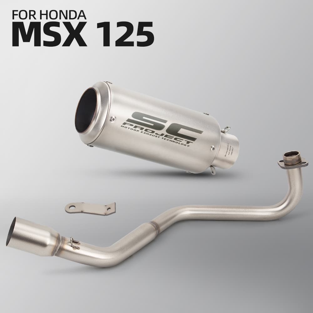 Para Honda Pequeno Macaco MSX125 2013-2020 Motocicleta Sistema Completo De Escape Modificar Coletor SC Projeto Silenciad