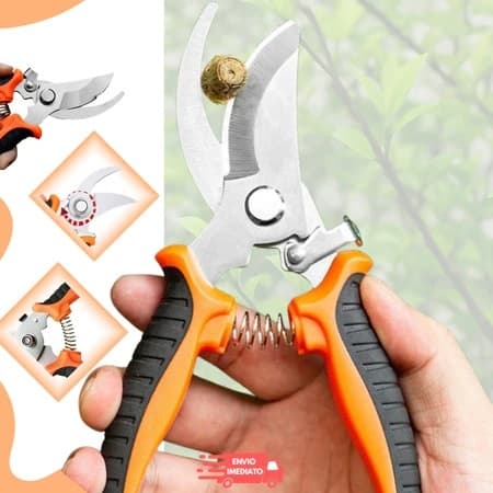Tesoura Poda Super Afiada - Jardinagem Profissional Tesoura de Poda - Trava de segurança