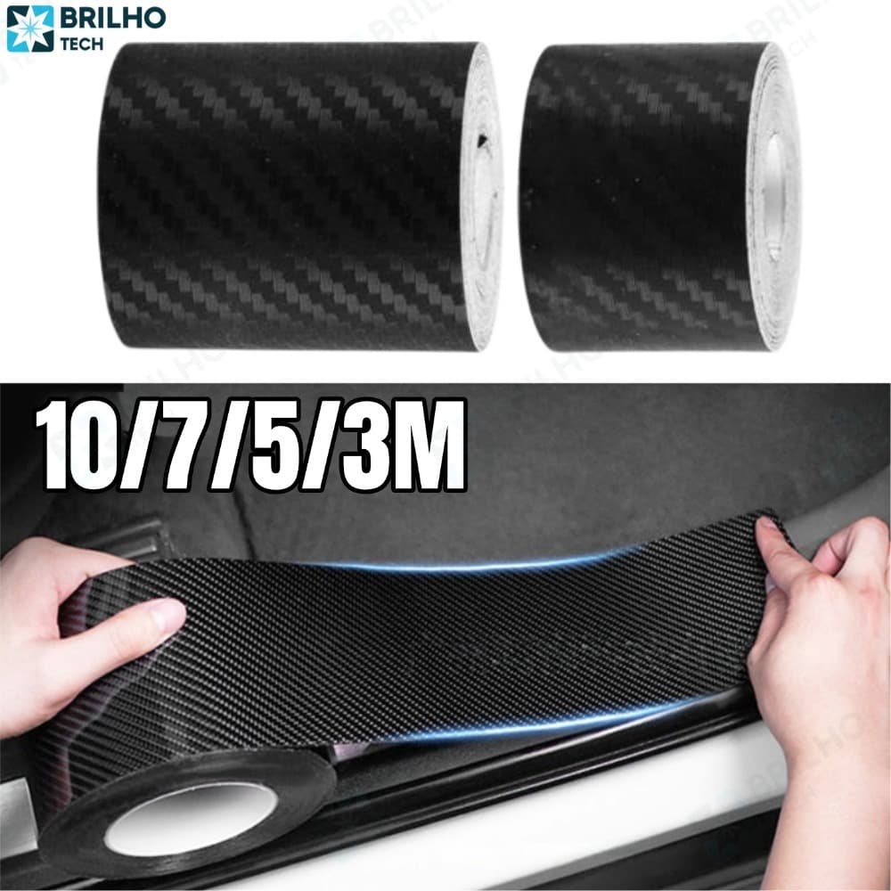 3D Adesivo De Fibra De Carbono Pára-Choques sSrip Interior Do Carro Corpo À Prova Dwaterproof Água Anti Risco-BT