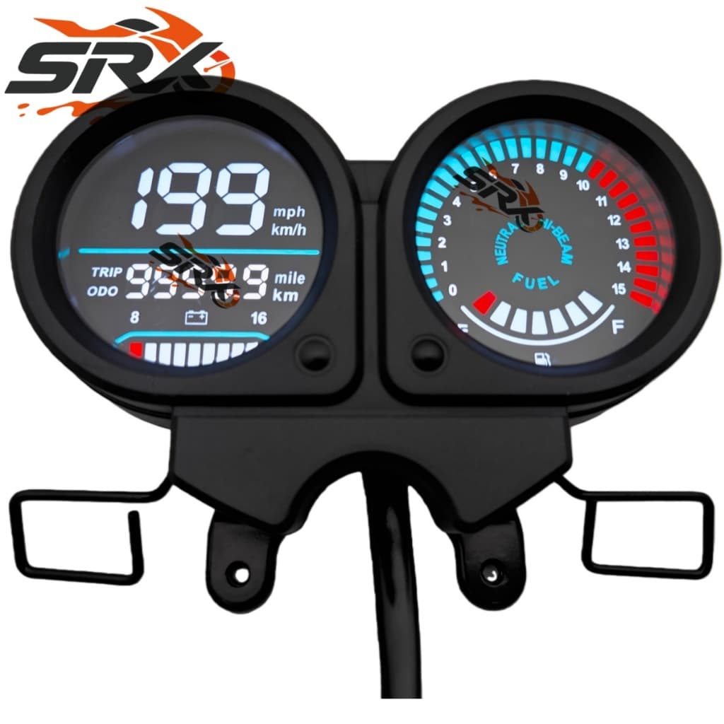 Para Yamaha CRUX STX 125 Rx100 Clássico Libero 110/Rx100 A Negro Motocicleta LED Digital Odômetro Velocímetro Tacômetro 
