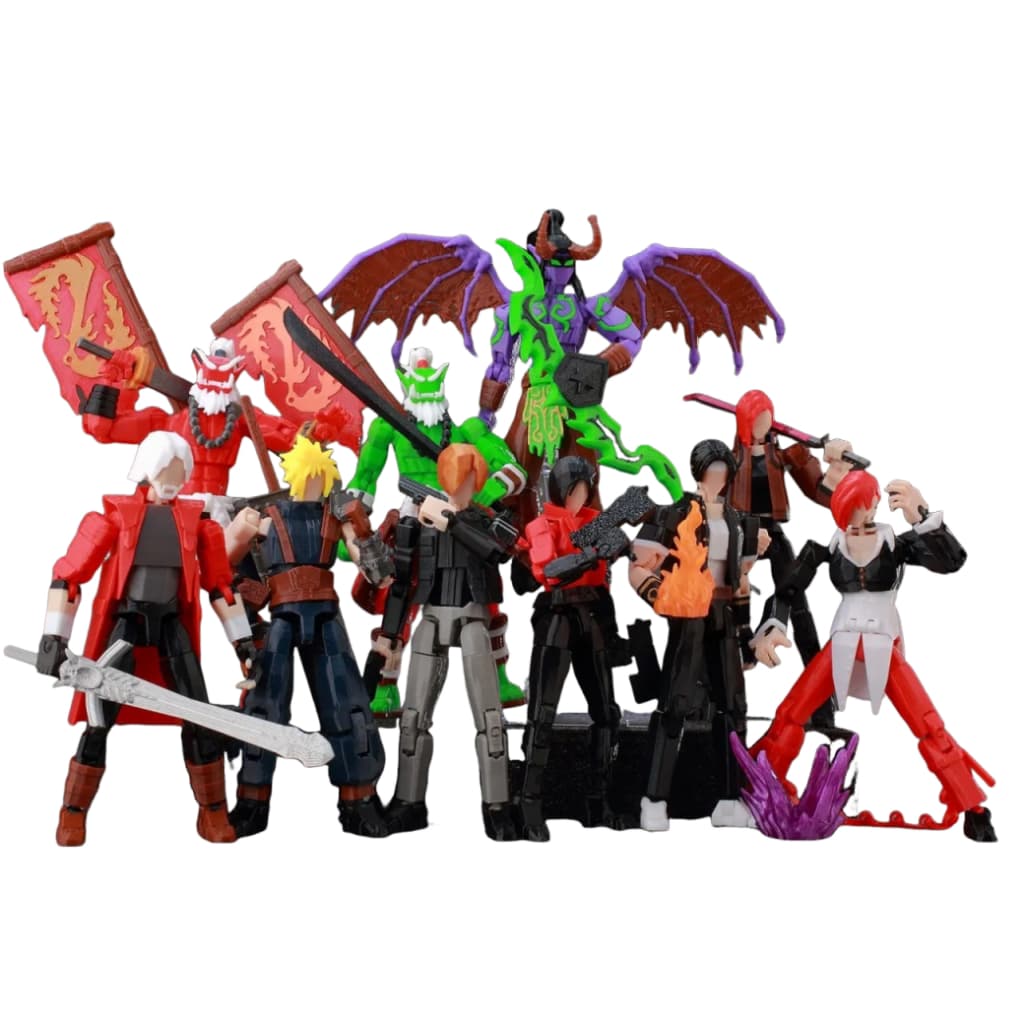 9L 3D Impresso DIY Montagem Móvel Jogo Personagem Figura De Ação Para Final Fantasy KOF Warcraft Resident Evil