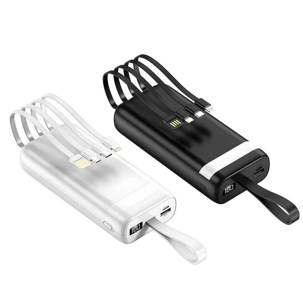 Power Bank Universal de 20.000mAh Carregador Portátil para Android e iOS, Inclui Lanterna Integrada