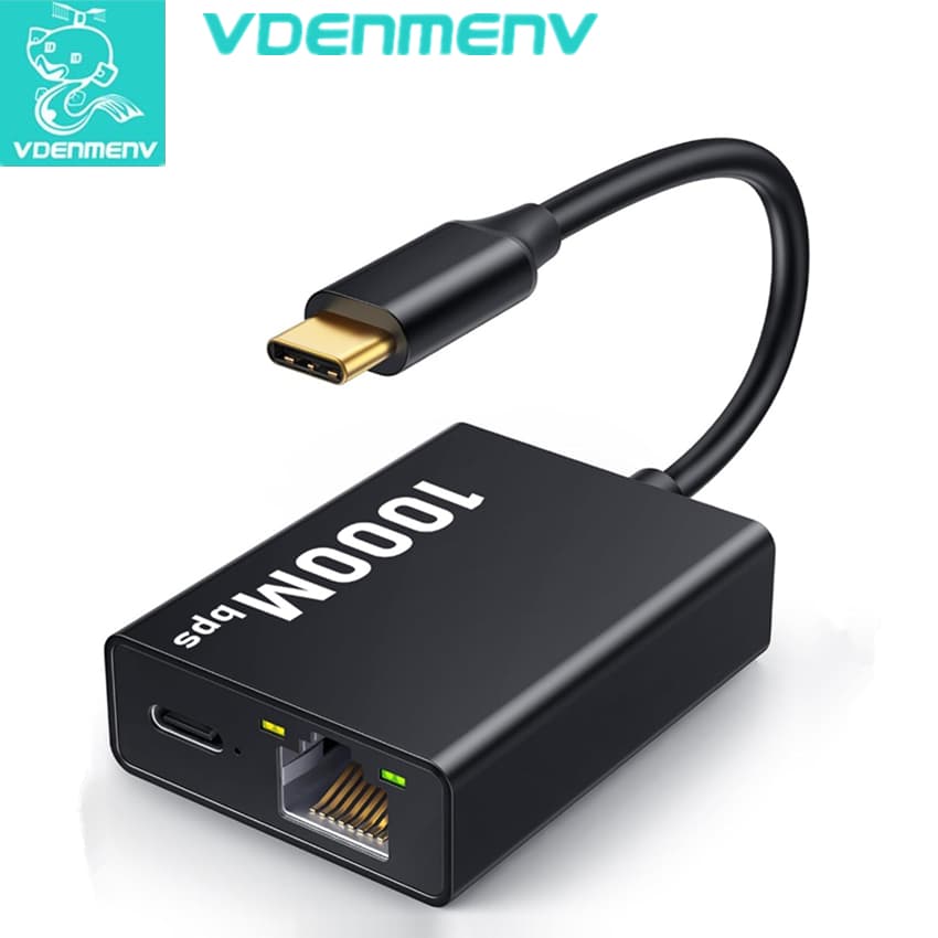 Adaptador Ethernet USB C De 1000 Mbps Para Chromecast Com Google TV RJ45 LAN Network Plug Play