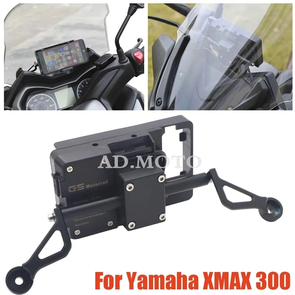 Para Yamaha XMAX300 XMAX250 XMAX125 XMAX400 Motocicleta Frente Suporte Do Telefone Smartphone GPS Navigaton Placa