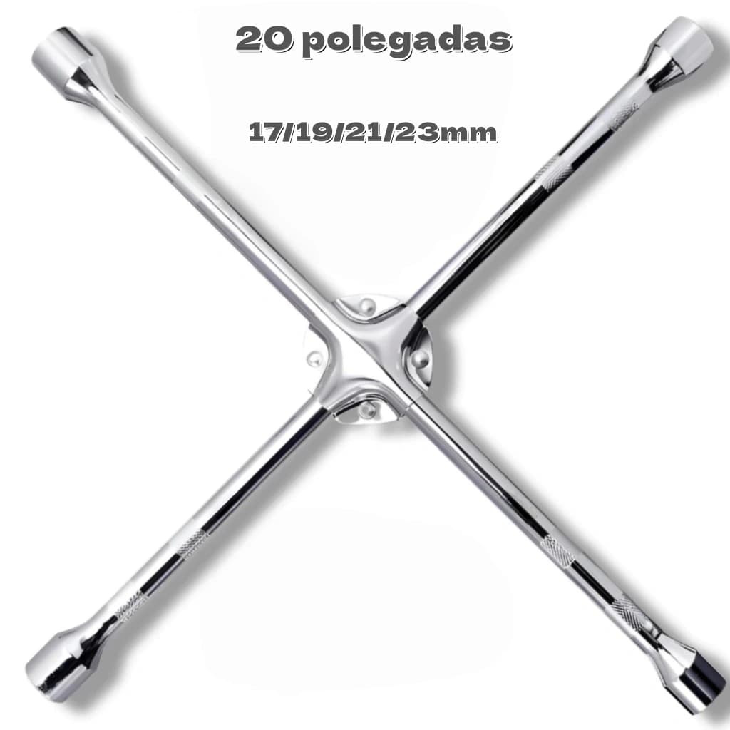Chave De Roda Cruz Aço 17x19x21x23 Profissional 55cm